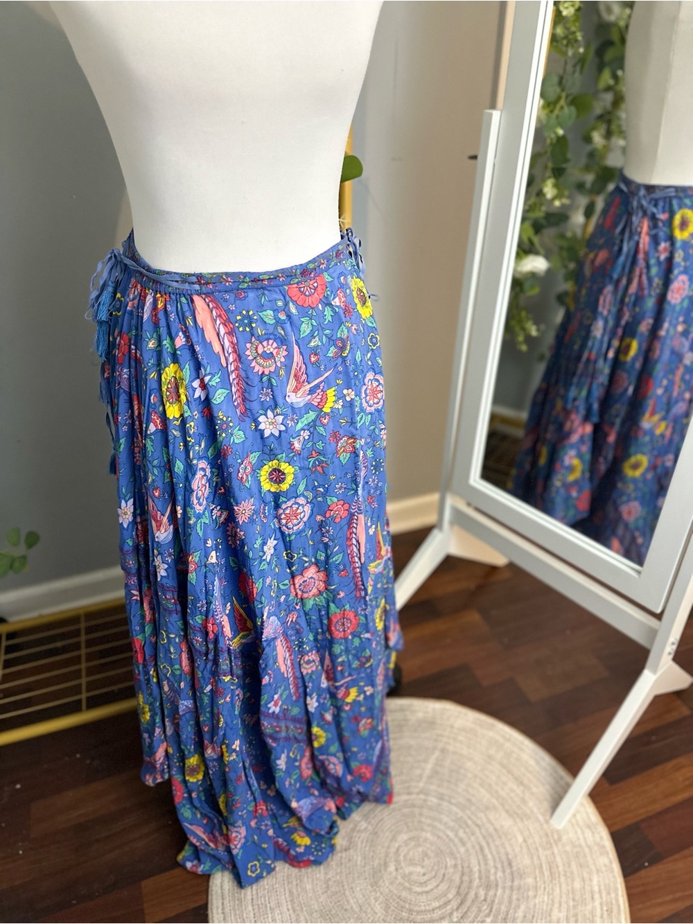 Spell Lovebird Half Moon Maxi Skirt in Deep Sky - Picture 4 of 13